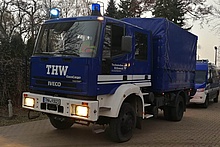 5 Tonner LKW des THW mit Doppelkabine und Plane Pritsche für den Quedlinburger Verbrauchsgütertrupp Trupp VG